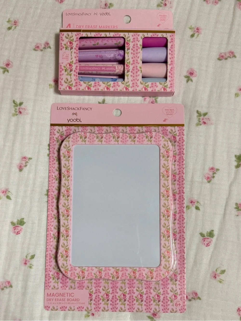NWT LoveShackFancy x Target Magnetic Dry Erase Board & Pastel markers
